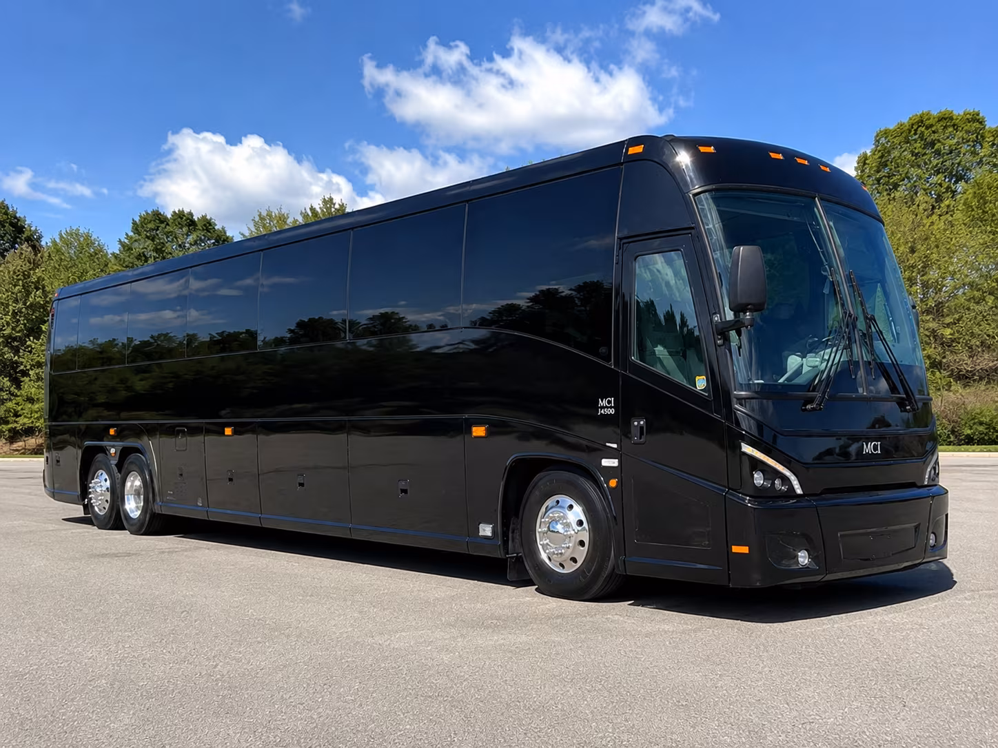 plano charter bus services exterior