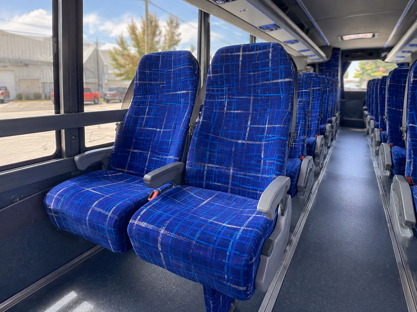 plano charter bus services inside