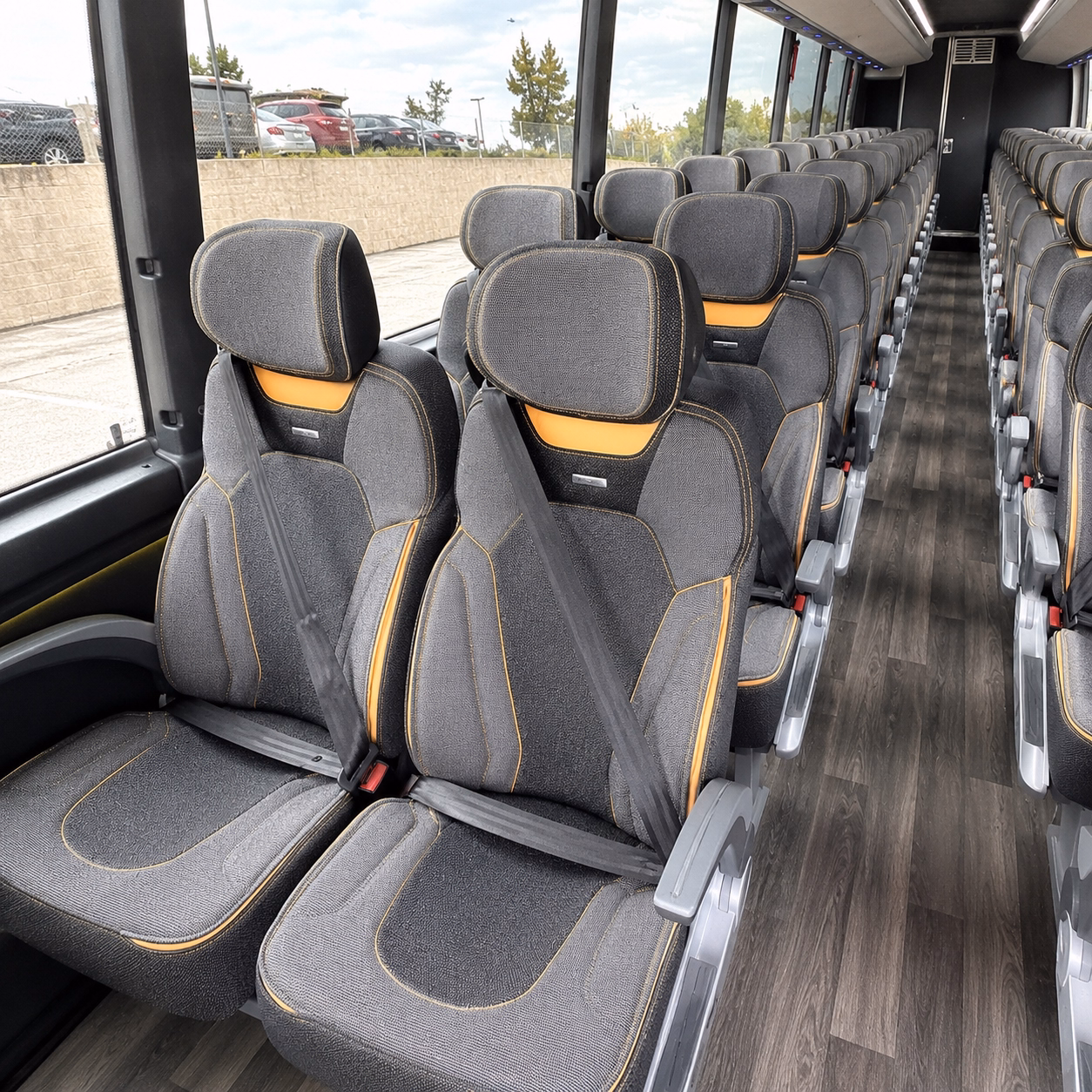 plano charter bus services interior